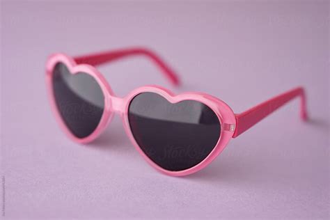 Objects Pink Heart Shaped Sunglasses By Ina Peters Stocksy United