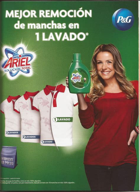 Publicidad del detergente Ariel con Claudia Conserva Chile año 2013