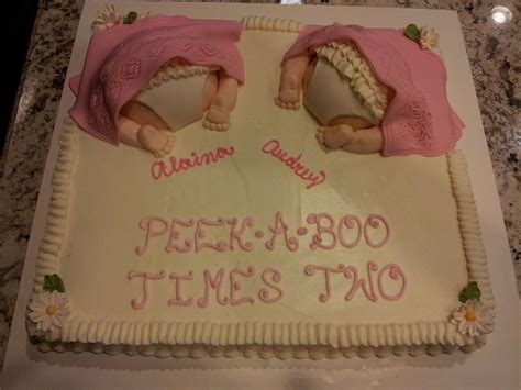 Baby Shower Cake For Twin Girls Auntie Lovings Pinterest Twin