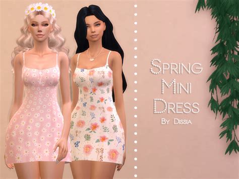 Spring Mini Dress By Dissia At Tsr Sims 4 Updates