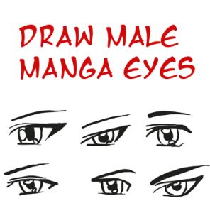 Real eyes would be drawn directly on that line or even above it but anime eyes tend. Draw Anime Eyes (Male): How to Draw Manga Boys & Men Eyes ...