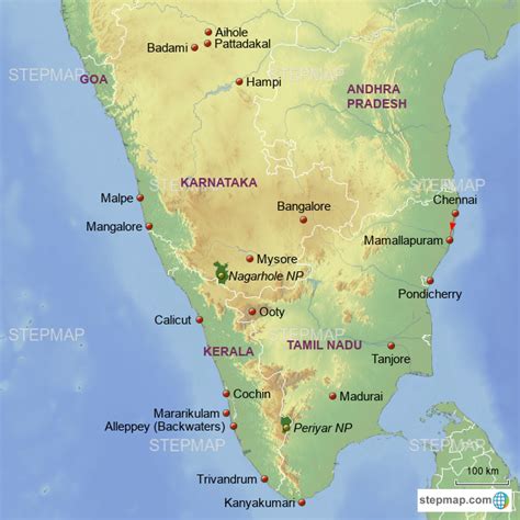 Show The Karnataka Map Jungle Maps Map Of Karnataka And Kerala Images