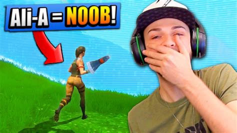 Ali A Reacts To His First Ever Fortnite Game Funny Youtube