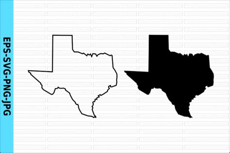 Texas Outline Texas Silhouette Graphic By Tgt Designs · Creative Fabrica