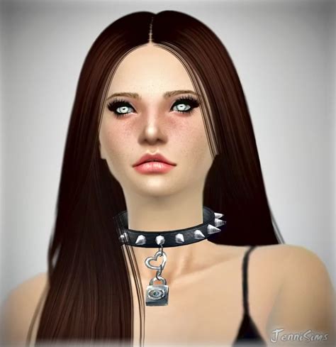 Jennisims Downloads Sims 4 New Mesh Accessory Collar Padlock 08f