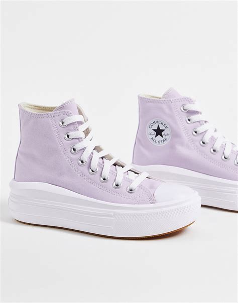 Converse Chuck Taylor All Star Hi Move Canvas Platform Sneakers In Pale