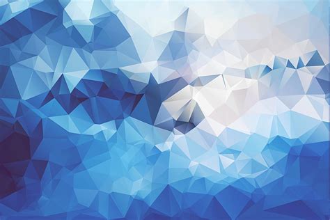 Low Poly Abstract Blue Digital Art Artwork Geometry Wallpapers Hd