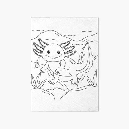 Cute Axolotl Art Board Print For Sale By Yeelux Redbubble