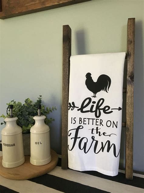 Rustic bathroom with wire towel basket over the toilet. Mini Ladder, Farmhouse Decor, Kitchen Decor, Bathroom ...