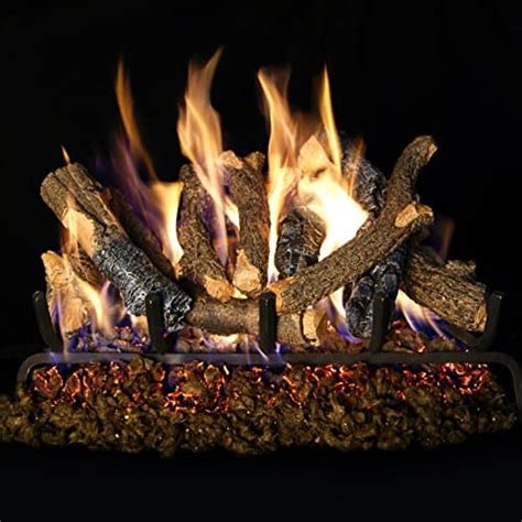 Peterson Real Fyre 24 Inch Charred Oak Stack Log Set With Vented G4