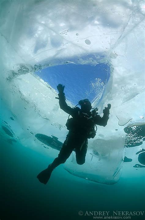 Ice Diving In Lake Baikal Siberia Russia Island Olkhon Diving