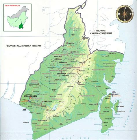 Peta Kota Peta Provinsi Kalimantan Selatan