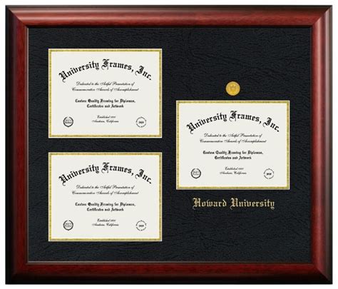 Triple Diploma Frame For Howard University Diploma Frame Degree