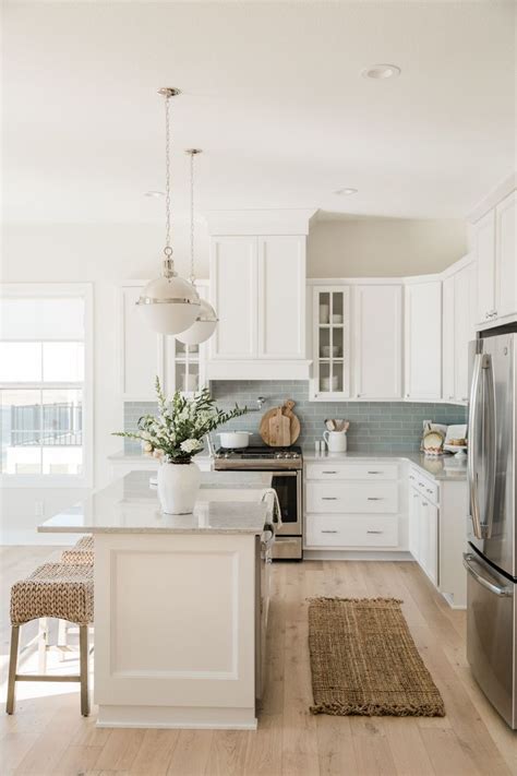 Hopefully, by using our recommendations, we might help you to make it. Coastal kitchen with blue subway tile backsplash#backsplash #blue #coastal #kitchen #subway # ...