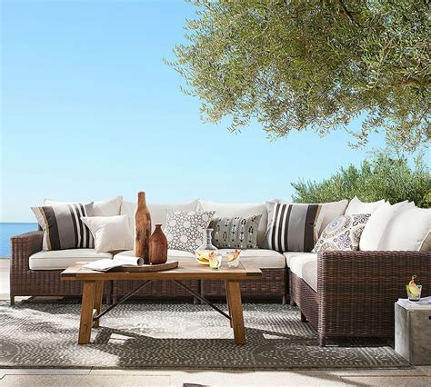 Upgrade the outdoor seating in your yard, patio, deck, or porch with outdoor sectional cushions for lounge chairs, sofas, and sectional couches. Four Benefits of Eco-Friendly Outdoor Furniture - Pottery Barn