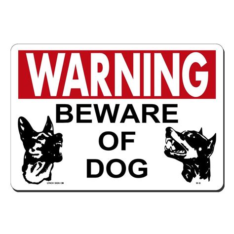 Lynch Sign 14 In X 10 In Beware Of Dog Sign Printed On More Durable