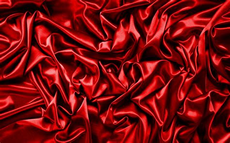 Download Wallpapers Red Satin Background 4k Silk Textures Satin Wavy