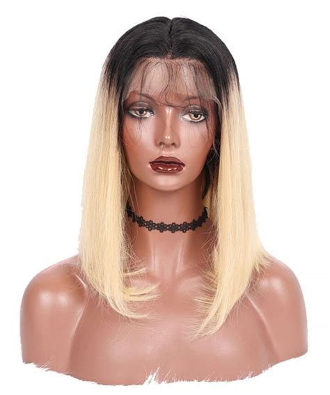 Invisilace Ombre Blonde Bob Wig X Lace Front Human Hair Wig