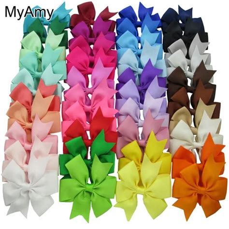 Myamy Colors Grosgrain Ribbon Hair Bows Boutique Bows Pinwheel Bows