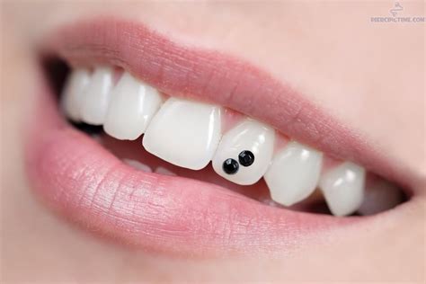 Tooth Piercing Black Studs