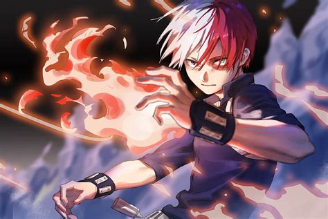 Hd Wallpaper Todoroki Shouto Boku No Hero Academia Fire Magic