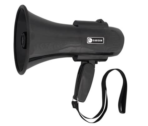 15 Watt Hand Held Megaphone With Record Function 155mm Diameter Horn