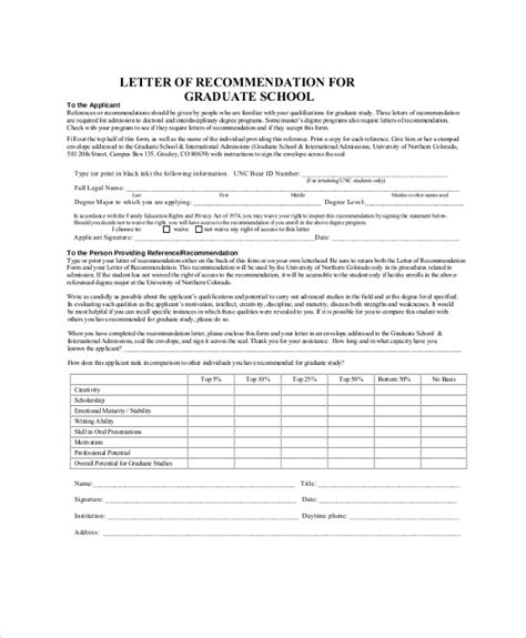 We've created a sample template for you to share with your student to pass along to their recommenders. 38+ Sample Letters of Recommendation for Graduate School | Sample Templates