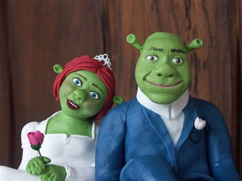 Shrek And Fiona Cake By Barbara Lauricella Fondant Cake Toppers