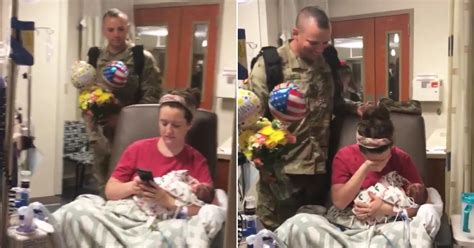 Soldier Sneaks Into Hospital To Surprise Wife And See Preemie Twins Faithpot