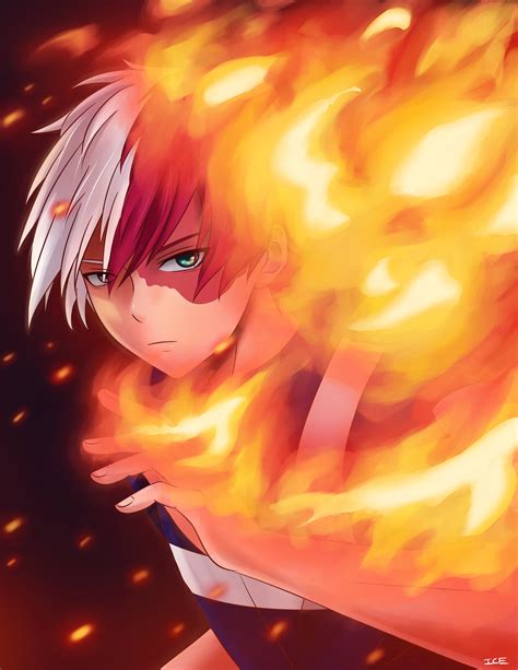 Boku No Hero Academia Todoroki Fire Ver By Angeloflight98 On Deviantart