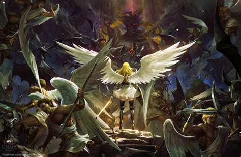 War Of Angels And Demons By Atomiiii On Deviantart