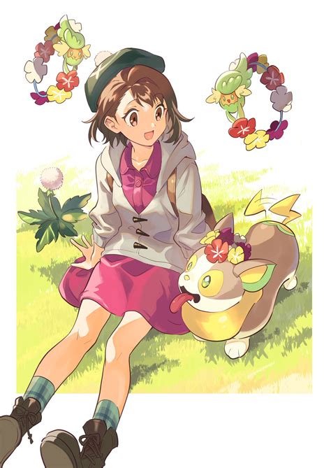 Gloria Yamper And Comfey Pokemon And 2 More Drawn By Peco Midori