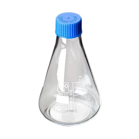Erlenmeyer Flask Conical With Screw Cap Laboratory Glassware