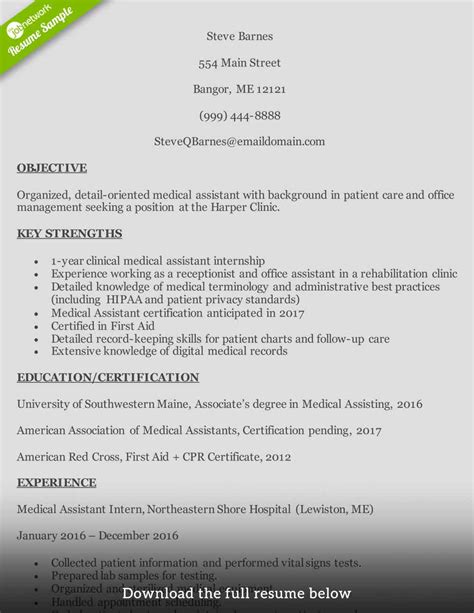 Job descriptions & responsibility samples inc.+ pdf samples. How to Write a Medical Assistant Resume (with Examples)