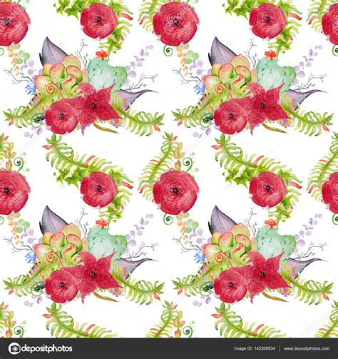 Maybe you would like to learn more about one of these? Red watercolor flowers seamless pattern, floral print on ...
