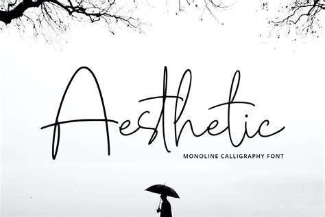 Aesthetic Monoline Calligraphy Font Free Fonts Script