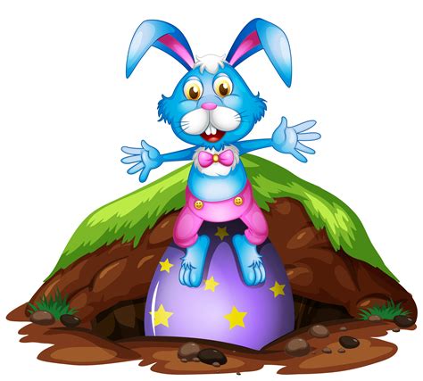 Cartoon Happy Easter Rabbit On White Background Stock Illustration 31d