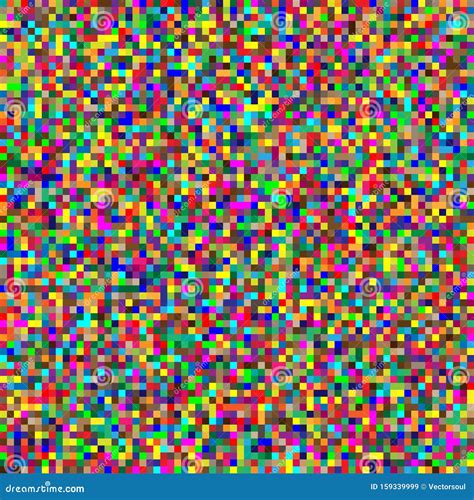Seamless Random Squares Mosaic Tiles Pixelated Pixels Colorful