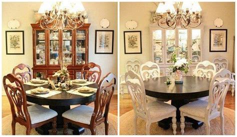 Neutral dining room from hgtv green home 2008 5 photos. Dining Room Set Before And After Using Annie Sloan Chalk ...