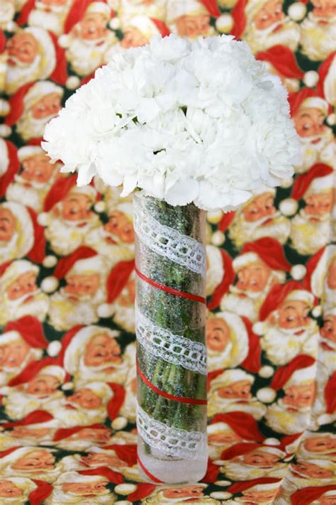 Holiday Vase Decor By Wrapping Ribbon Mod Podge Rocks