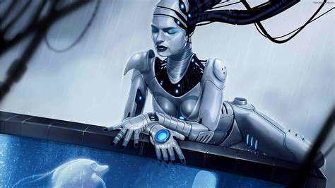 robot sci fi art artwork futuristic robot wallpaper 2880x1620 673091 female cyborg cyborg