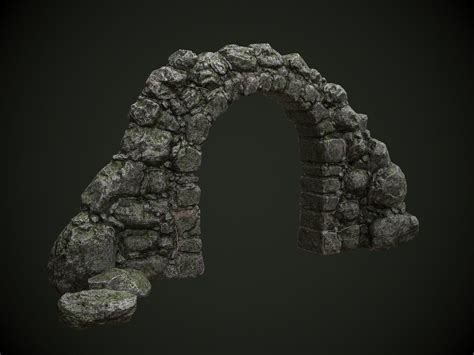 Mossy Stone Arch 3d Asset Cgtrader