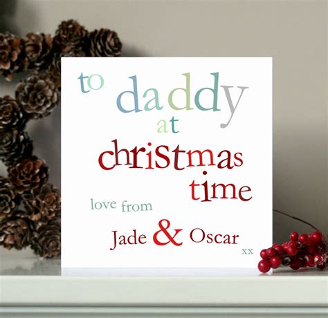 personalised daddy christmas card by molly moo designs