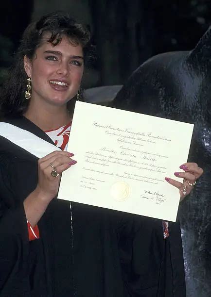 Brooke Shields Attends Princeton University Graduation Ceremony 1987