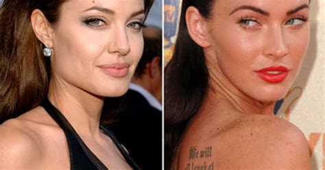 Dead Ringer Dos Angelina Jolie Vs Megan Fox Us Weekly