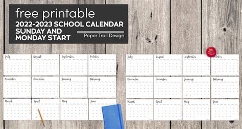 Free 2022 And 2023 Calendar Printable 2022 2023 School Year Calendar