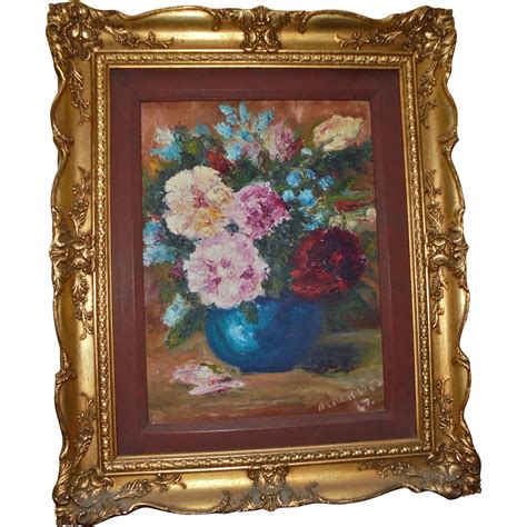 Impressionist Still Life Oil Painting in Gilt Wood Frame ...
