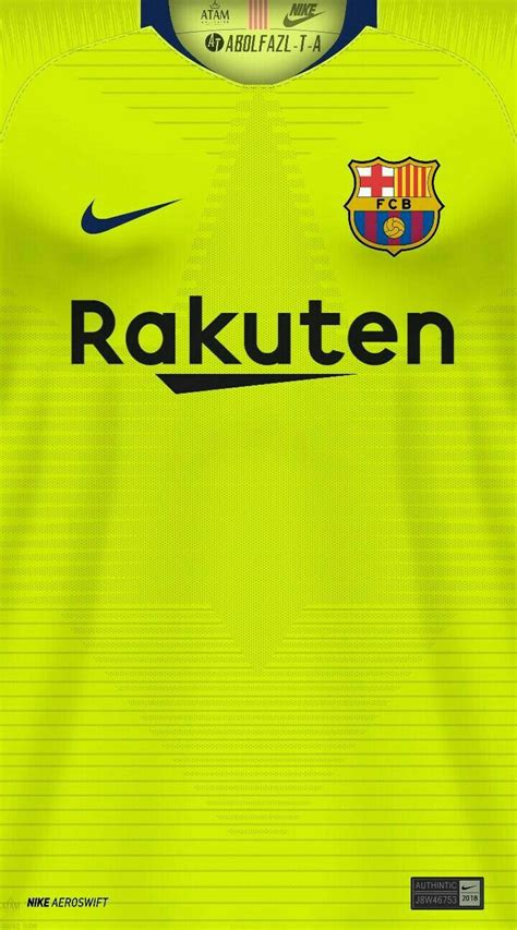 The Nike Barcelona Away Shirt Is Shown In Yellow
