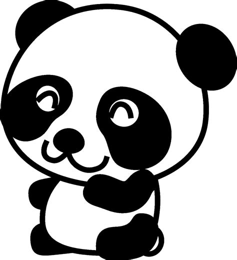 dibujo de oso panda kawaii para colorear