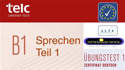 Telc B1 Zertifikat Deutsch Telc B1 Mündliche Prüfung Teil 1 German Speaking Test Level B1